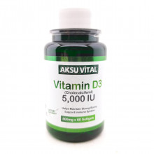 Витамин D3 5000 Shiffa Home Aksu Vital 60 капсул Витамин D3 5000 Shiffa Home Aksu Vital 60 капсул